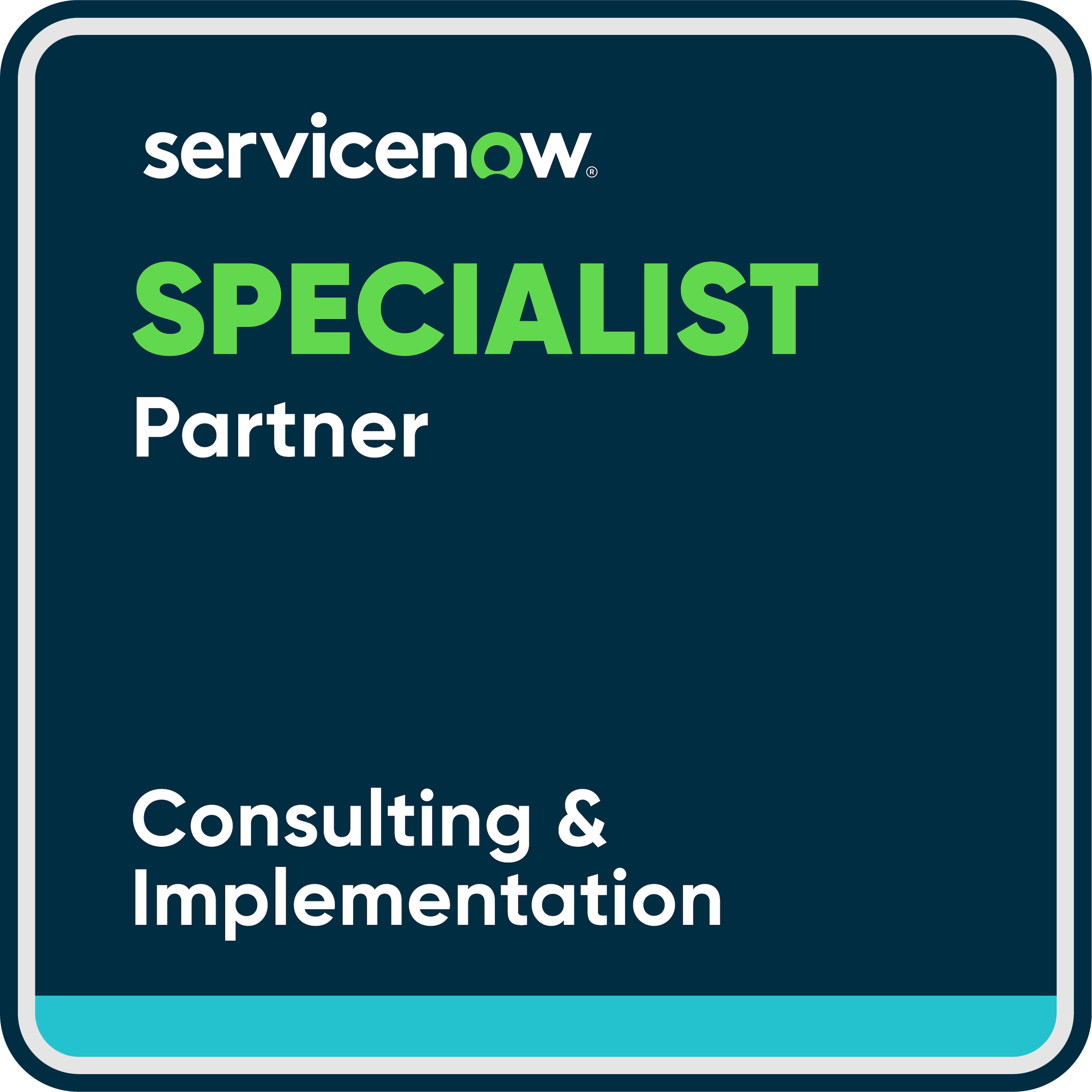 servicenow consulting and implementation badge