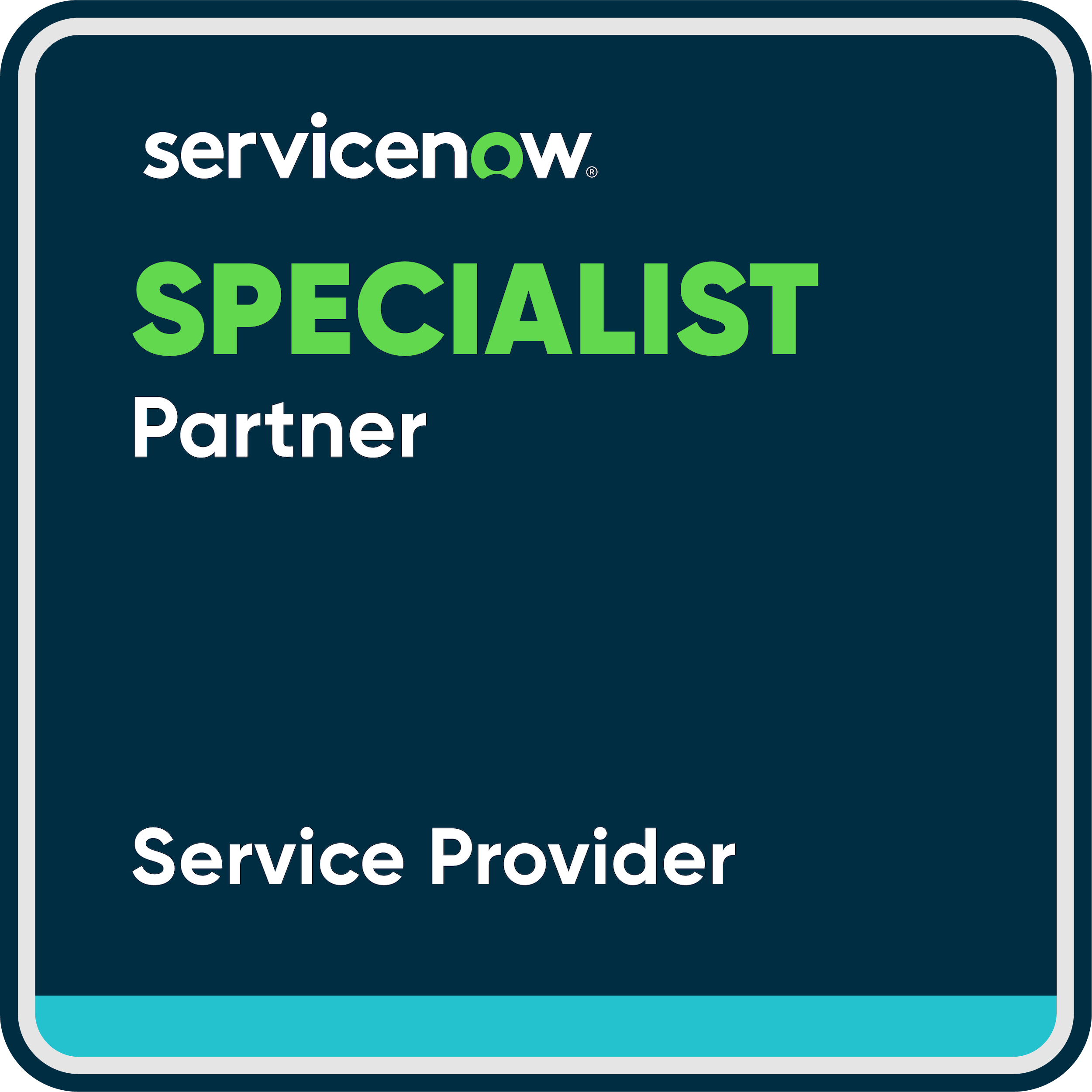 servicenow service provider badge